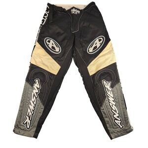 Answer BMX Team 2 Pants Size 28 Waterproof Coated Motocross‎ MX Racing Black